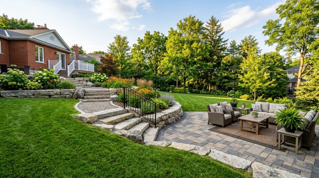 Representative lawn and landscape planning scene